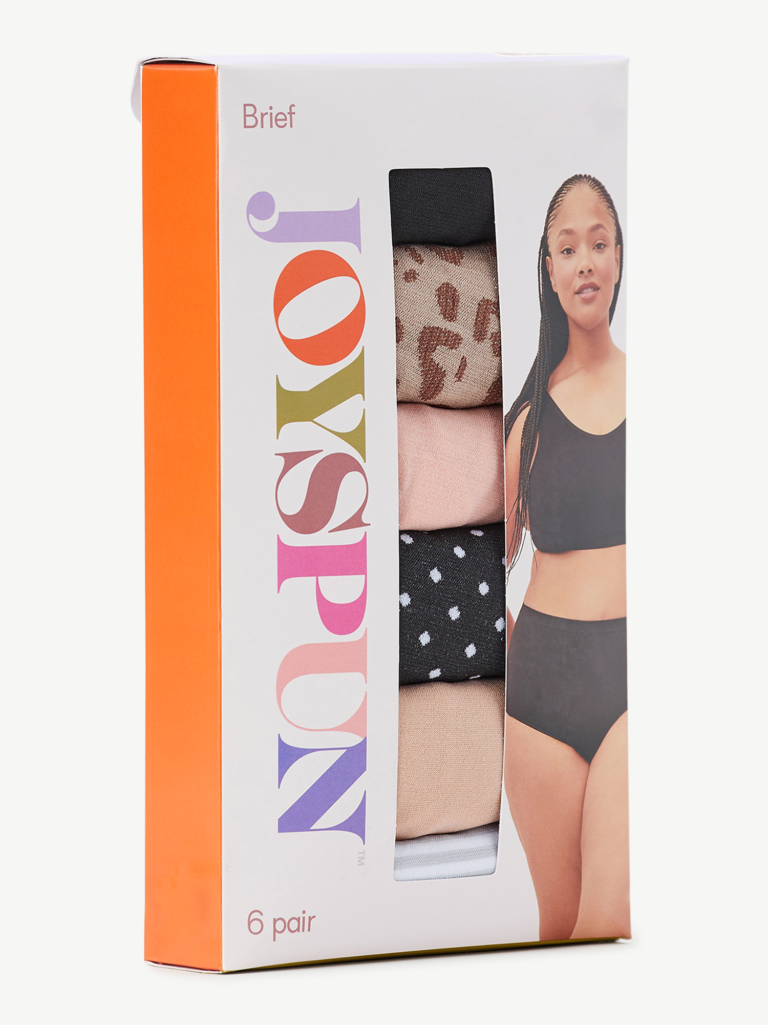 Joyspun Women's Seamless Brief Panties, 6-Pack, Sizes XS to 3XL - image 2 of 4