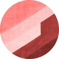 thumbnail image 1 of Ahgly Company Machine Washable Indoor Round Abstract Red Modern Area Rugs, 6' Round, 1 of 4