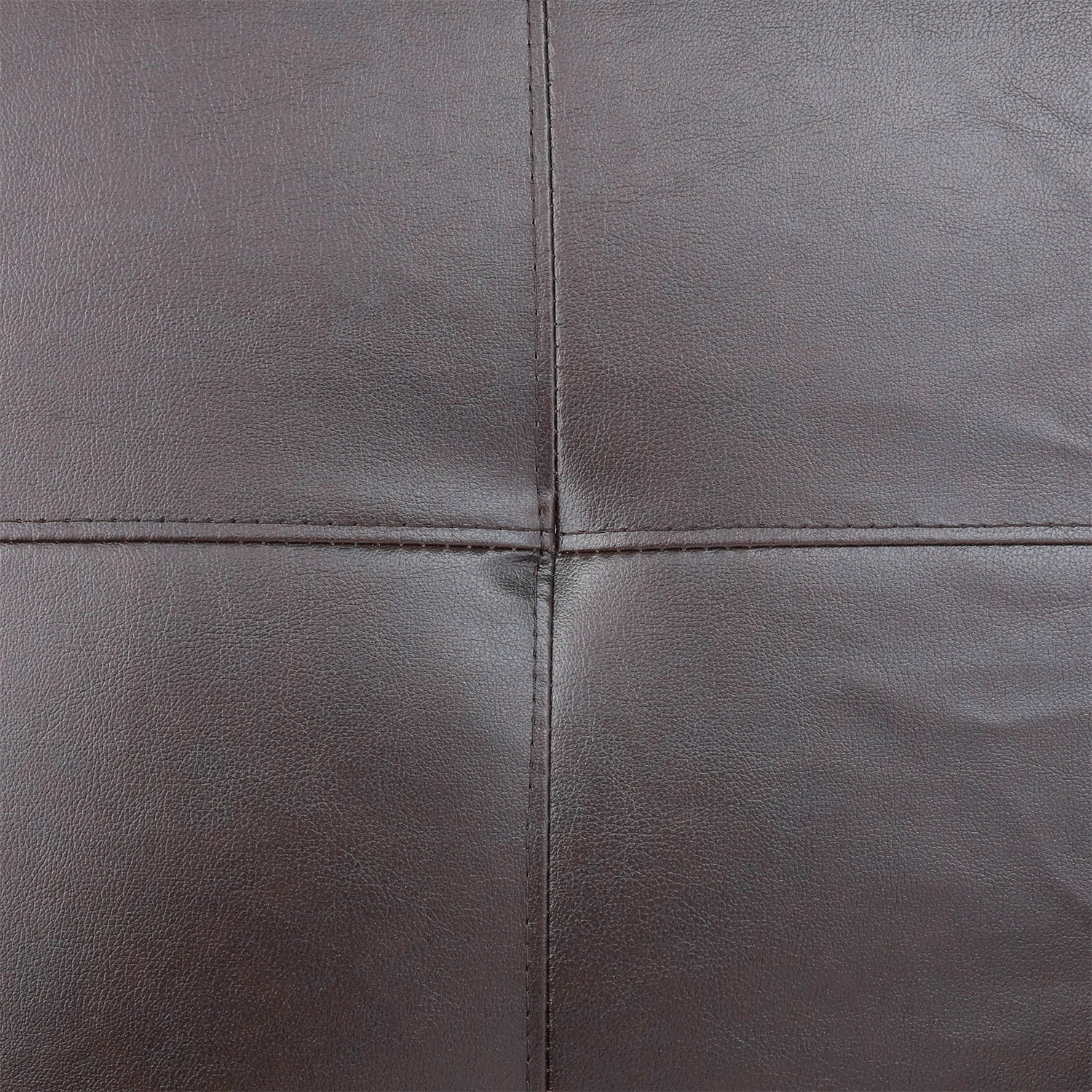 Hommoo L Shaped 4-Seat Couch, Faux Leather Sectional Couches and Sofas, Modern Living Room Furniture Sets Sectional Sofa Set, Brown(No Ottoman)