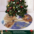 thumbnail image 3 of Ryvnso Christmas Tree Skirt Highland Cattle in Lavender Xmas Tree Skirts Ornament Home Decorations 47.2", 3 of 6