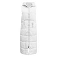 thumbnail image 4 of Qetyuw Womens Down Coat Hooded Vest Winter Warm Sleeveless Coats Full Zip Up Chunky Casual Jacket Outwear, 4 of 7