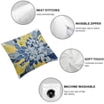 thumbnail image 4 of BANET Yellow Dahlia Throw Pillow Covers Teal Gray Floral Cushion Covers Modern Home Decorative Soft Plush Cushion Cases for Bed Couch Sofa Living Room Co White, 4 of 5