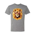 thumbnail image 2 of Lion With Sunglasses Animal Lover Mens Premium Tri Blend T-Shirt, Premium Heather, X-Large, 2 of 3