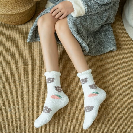 

NECHOLOGY Womens Winter Socks Print Socks Funny Socks For Women Novelty Funky Cute Sock Thermal Socks Socks for Men Size 13-15 Socks White One Size