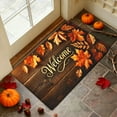 thumbnail image 5 of CYBIBO Fall Floor Mats, Maple Leaves Decorative Front Door Mats with Welcome Print, Bedroom Bathroom Kitchen Crafting Wood Floor Patterns Rugs, 23.6x15.8 Inches, 5 of 6