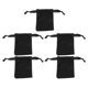 thumbnail image 4 of 5Pcs Velvet Drawstring Jewelry Pouches for Storage Use Black Color, 4 of 5