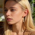 thumbnail image 2 of Pendientes colgantes ALEXCRAFT chapados en oro de 14 quilates para mujer, 48 mm, 2 of 6