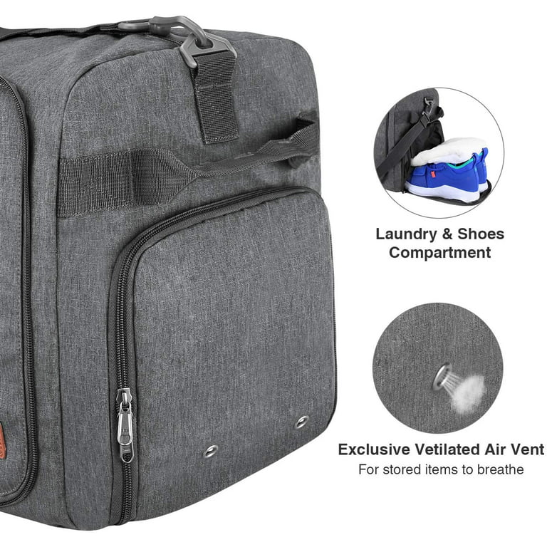Duffel Bag 65L Packable Duffle Bag with Shoes Compartment Unisex Travel Bag  W