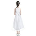 thumbnail image 2 of TiaoBug Flower Girl Sequined Lace Dress Sleeveless Wedding Bridesmaid Gowns Pageant Party Wear White 16, 2 of 4