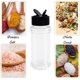 thumbnail image 2 of Juego de 16 botellas de plástico para especias de 100 ml (3,4 oz), recipientes vacíos con tapa negra, recipientes transparentes reutilizables para especias, hierbas, polvos y purpurina., 2 of 5