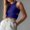 Navy, variant on DuoJiaJ Stylish Women's Tanks And For Everyday And Casual Wear Sleeveless Hollow Out Design For Summer Perfect With Jeans And Sports Pants Women Cropped Tank Tops Green L