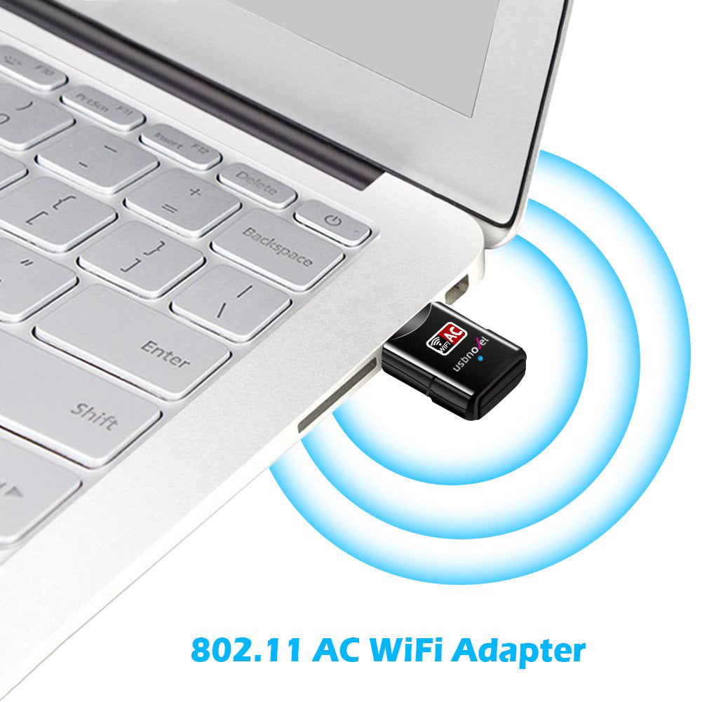 USB WiFi Adapter 600Mbps USBNOVEL Dual Band 2.4G Mac OS X 10.6-10.14 5G Wireless WiFi Dongle Network Card for for Laptop Destop Win XP/7/8/10 