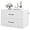 White, variant on POWERSTONE 2 Drawers Wooden Organizer, Storage Cabinets Under Desk Storage Small Dresser with Drawers for Living Room, Office Home, Walnut