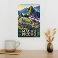 thumbnail image 3 of Machu Picchu Peru Vintage City Travel Poster with Sunrise And Ancient Ruins Canvas Poster, 3 of 8