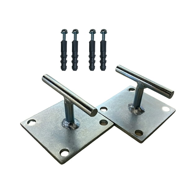 Hamaqueros Antióxido de Uso Rudo para Instalación de Hamacas y Sillas | Soporte con Acero Duradero y Taquete | Ideal para Exterior y Jardín HAMAQ TT TAQ