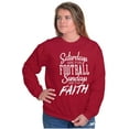 thumbnail image 3 of Fall Weekends for Football Faith Women Plus Size Sweatshirt Brisco Brands 2X, 3 of 6