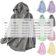 thumbnail image 3 of ClodeEU Women's Hooded Striped Button Down Long Sleeve Shirt ,Casual Loose Blouses Jackets Yellow-Striped,Women's Plus S, 3 of 5