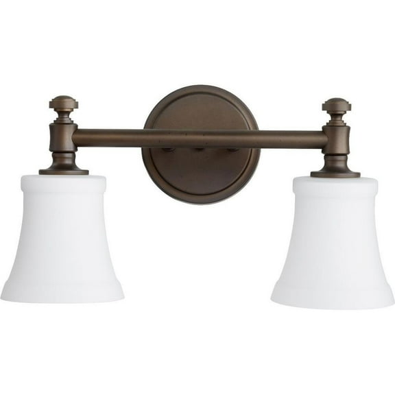 Palmerston Broadway 2 Light Bathroom Light in Bailey Street Home Home Collection Style 16.63 inches Wide By 8.75 inches High-Oiled Bronze Finish-Satin