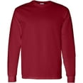 thumbnail image 2 of Gildan Heavy Cotton 5.3 oz. Long-Sleeve Men T-Shirt Garnet 2X-Large, 2 of 3