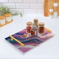 thumbnail image 5 of Iauyy Modern Square Bathroom Tray with Handles - Acrylic & Aluminum Alloy Vanity Countertop Organizer ，Abstract Flow, 5 of 7