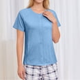 thumbnail image 6 of Chemo Port Shirts for Women Short Sleeve Tear Away Shirts with Drain Pockets Postoperative Care Tops Easy To Wear and Take Off Adaptive Clothing, 6 of 8