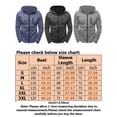 thumbnail image 2 of Innerwin Tunic Tops Solid Color Men Cardigan Gym Long Sleeve Drawstring Sweatshirt Blue 2XL, 2 of 2