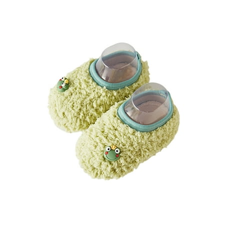 

Harsuny Kids Floor Casual Sock Slippers Soft Winter Warm Bedroom Lightweight Knit Socks Green Frog 9C-10C