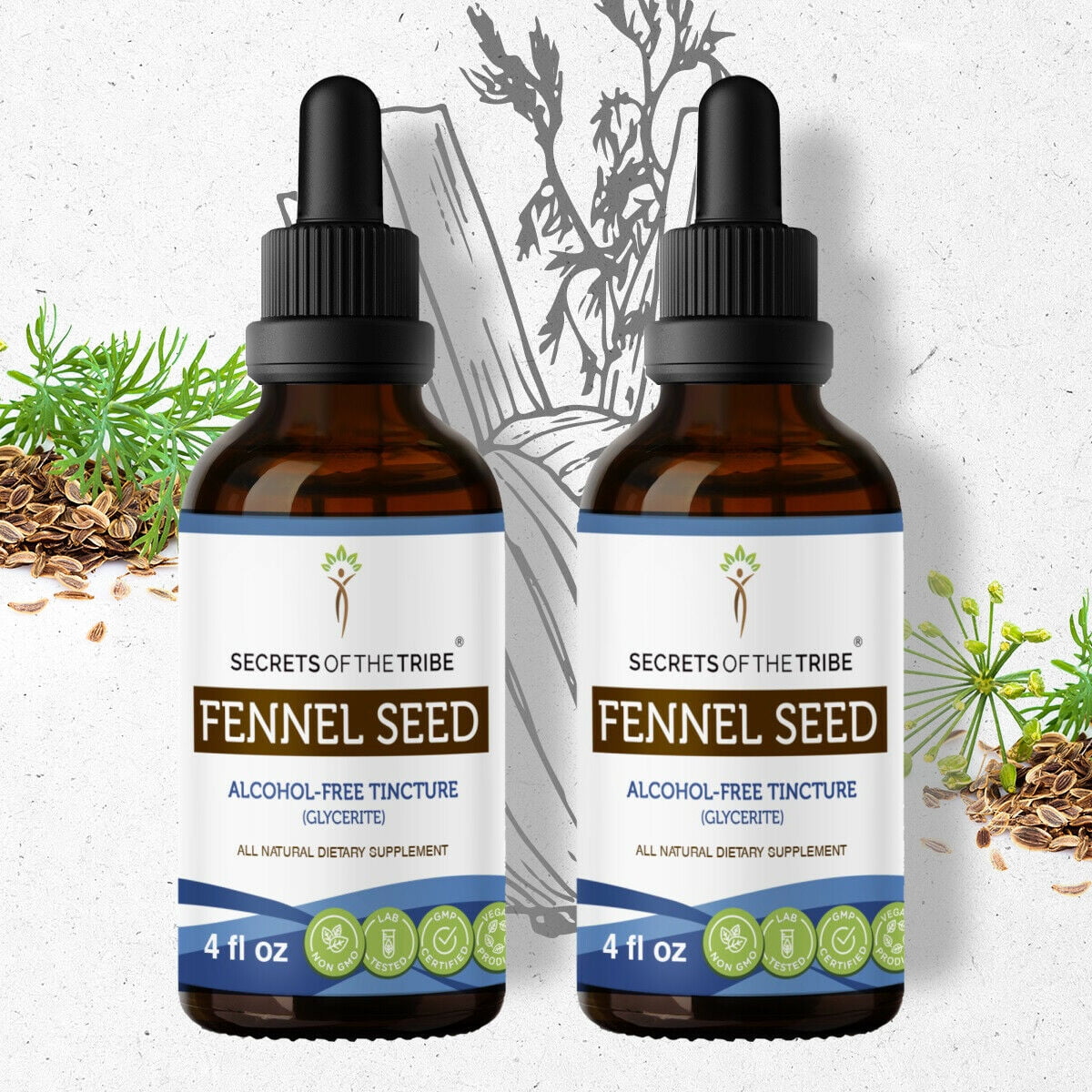 Fennel Seed Tincture AlcoholFREE Extract, Organic Fennel (Foeniculum