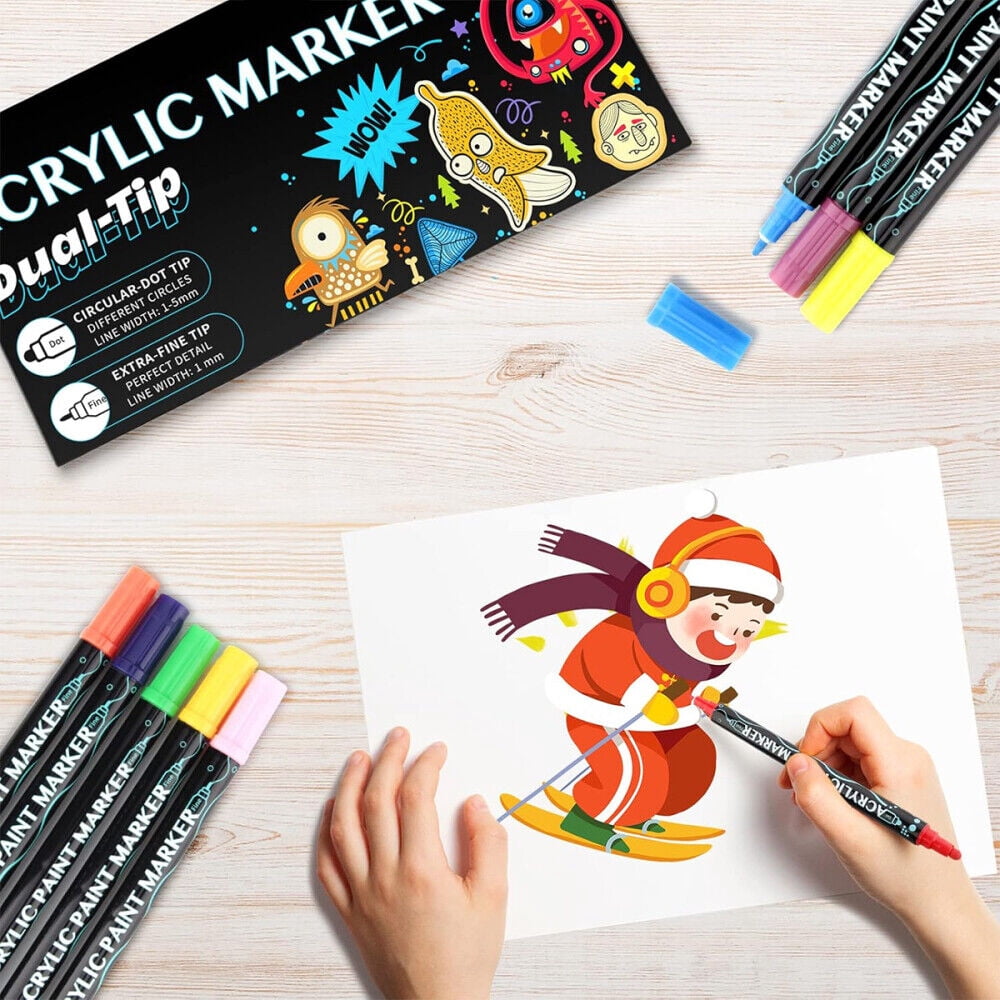 36 - Color Waterproof Acrylic Rock Painting Markers - Permanent Acrylic Pens