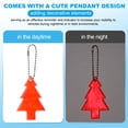 thumbnail image 4 of Uxcell 6Pcs Reflective Keychain Tags Reflective Pendant Reflector Key Ring Safety Reflector Christmas Tree Shape Orange-Red, 4 of 7