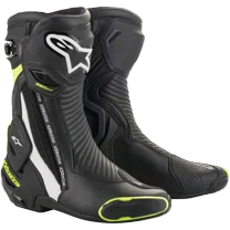 Alpinestars SMX Plus V2 Mens Motorcycle Boots Black/White/Fluo Yellow 42 EUR