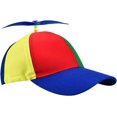 thumbnail image 1 of Gorra clásica con hélice, gorra divertida y colorida con hélice, gorra de béisbol con hélice, gorra antihélice con forma de libélula divertida para niños y adultos de 57 a 61 cm, 1 of 5