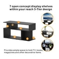 Homury Wood Coffee Table Media TV Stand Storage Console