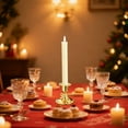 thumbnail image 3 of 2-Pack Candlesticks Gold and Black, Modern Christmas Candle Holders for Table Decor, Romantic Holiday Centerpiece Set(Golden-A), 3 of 6