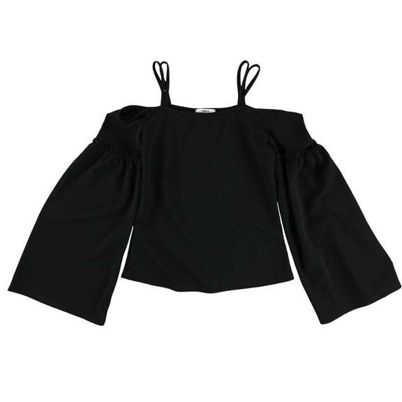 bar III Womens Textured Off the Shoulder Blouse, Black, X-Large