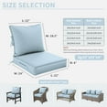 thumbnail image 2 of Kimunuk Outdoor Seat Cushion Set, 22" X 24" X 4" Water-Resistant & Fade-Resistant Patio Furniture Replacement Cushions with Handle and Straps for Sofa Chair, Sky Blue, 2 of 7
