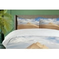 thumbnail image 4 of Ambesonne Pyramid Duvet Cover Sets, Image of Egyptian Hills, 2-Queen, Sky Blue Beige, 4 of 7