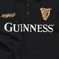 thumbnail image 5 of Guinness Men's 59 Stripe Collar Black Polo Shirt 100% Cotton, 5 of 8