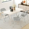 thumbnail image 5 of 4 Pack Folding Chairs with Padded Cushions, Padded Foldable Chair Hold Up to 350 Pounds, Portable Grey Folding Chair Suitable for Dining Room, Home Office, Indoor and Outdoor Events, Gray, 5 of 8