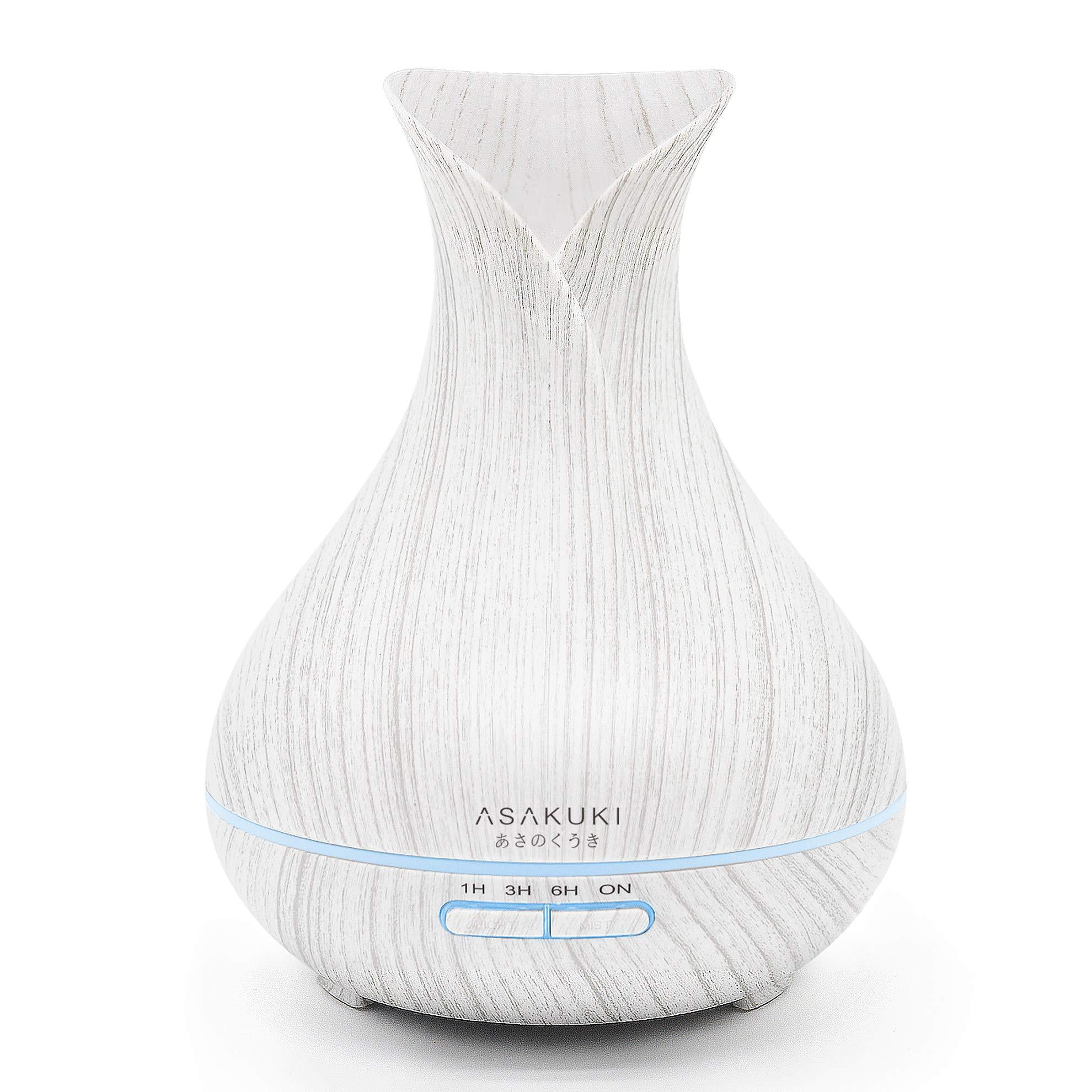 ASAKUKI 400ML Premium, Essential Oil Diffuser, Quiet 5in1 Humidifier