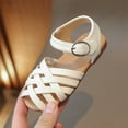 thumbnail image 5 of IUJSOY Toddler Girls Sandals Open Toe Strappy Gladiator Sandals Lightweight Flats Beach Shoes, 5 of 7