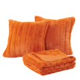 thumbnail image 4 of Home Soft Things Plush Faux Fur Throw & 2 Pillow Covers Set - Burnt Orange - 60"x80"/18"x18" Jumbo, 4 of 9