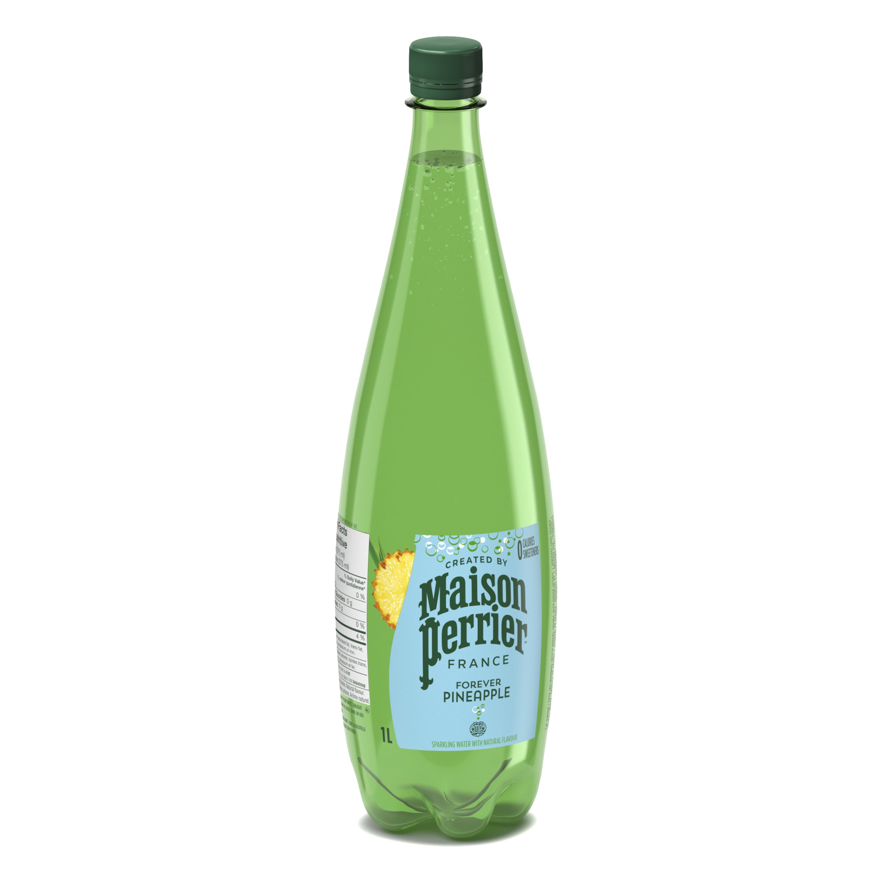 Maison Perrier Infiniment Ananas, boisson à l’eau pétillante, arôme naturel d’ananas, sans calorie, sans édulcorant, sans sodium, recueillie et embouteillée en France 1 L