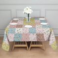 thumbnail image 3 of Pioneer Flower Floral Print Pattern Square Tablecloth, Waterproof Wipeable Spillproof Washable Table Cover for Home Kitchen Party Decor, 42"x42", 3 of 6