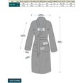 thumbnail image 2 of Mens Fleece Robe | Soft Warm Bathrobe For Men Plush Spa Robe With Piping, 2 of 7
