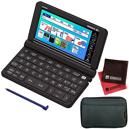 [Case and cloth included] Casio Electronic Dictionary Exword XD-SX4910BK  Black High School Student English and Language Enhanced Model