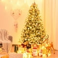 thumbnail image 3 of Gymax 6.5FT Pre-lit Pine Christmas Tree Snow Flocked Decoration Tree w/ LED Lights, 3 of 10