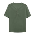 thumbnail image 6 of Cotton Linen T Shirts for Man Short Sleeve Lightweight Breathable V Neck Relaxed Fit Casual Tshirts Mens Tees, 6 of 6