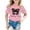 Pink, variant on JIAHONG Girl Shirts Size 10-12 Round Neck Graphic Print Girls' Short-Sleeve Shirts and Tops Trendy Summer Tops School Clothes for Girls, Pink