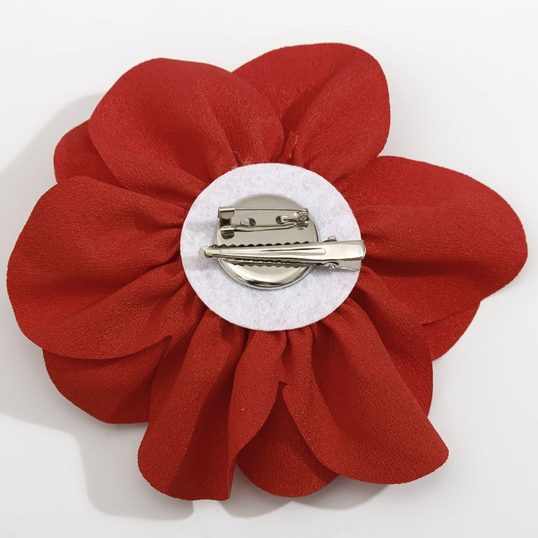 SIEYIO Elegant Fabric Flower Lapel Pin Jewelry Stylish
